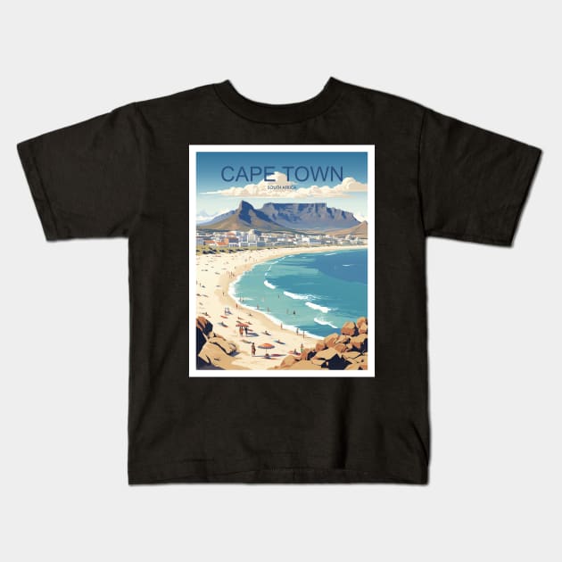 CAPE TOWN Kids T-Shirt by MarkedArtPrints